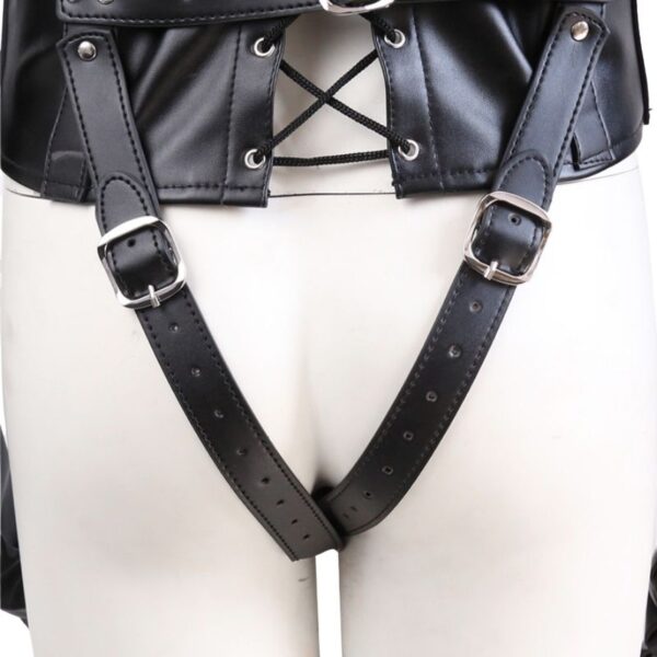 Black Leather Bondage Jacket