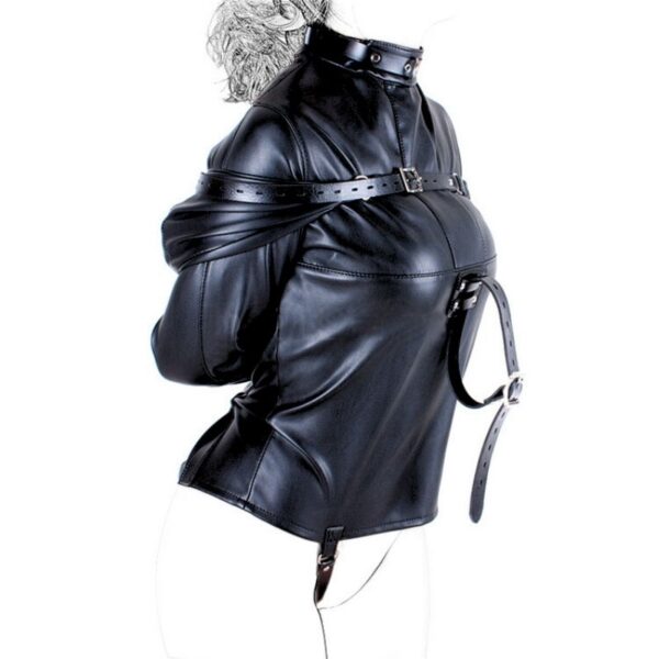 Black Leather Bondage Jacket