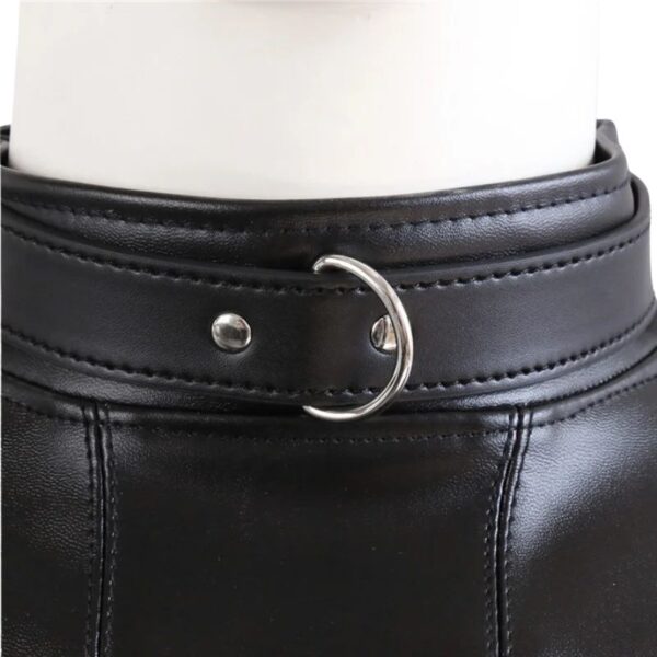 Black Leather Bondage Jacket