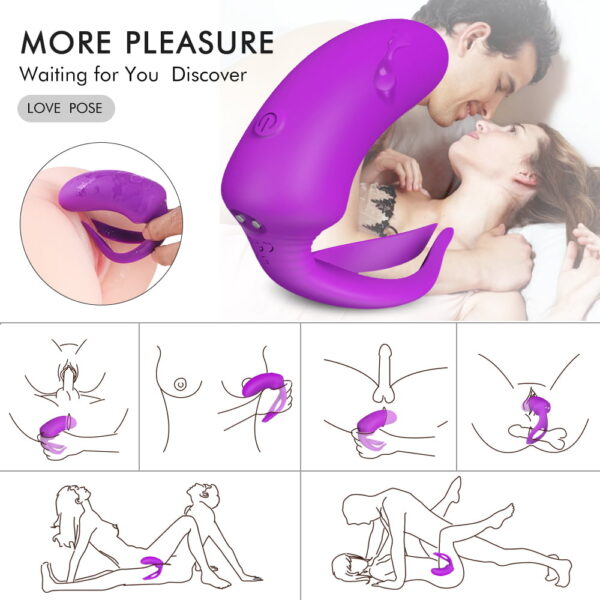 Couples Anal Toy with Vibrator Cock Ring