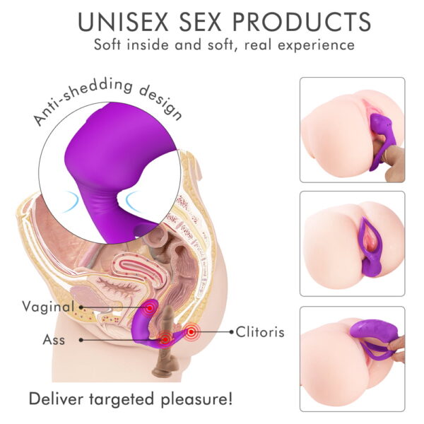 Couples Anal Toy with Vibrator Cock Ring