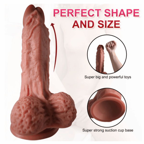 XL Rooster Dual Layer Silicone Dildo