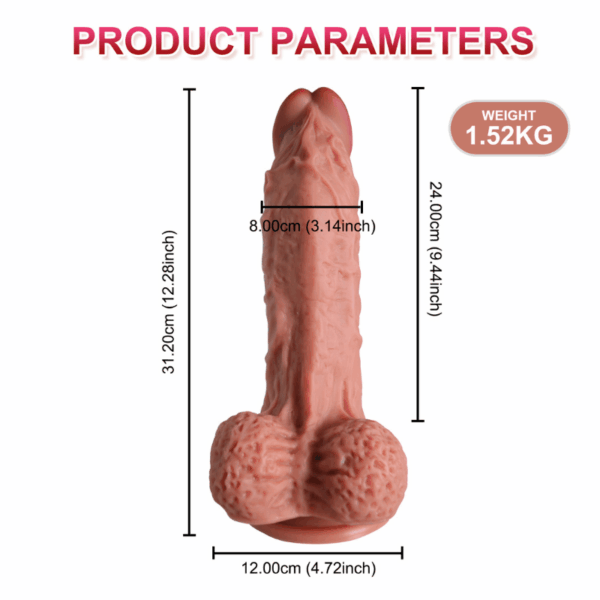 XL Rooster Dual Layer Silicone Dildo
