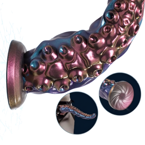 Cosmic Kraken Textured Tentacle Silicone Dildo