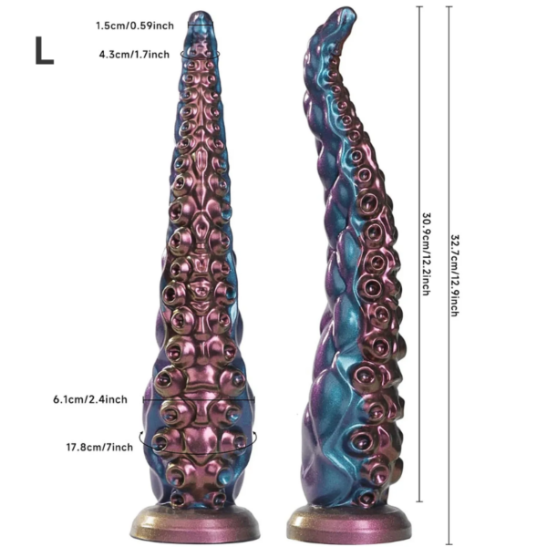 Cosmic Kraken Textured Tentacle Silicone Dildo
