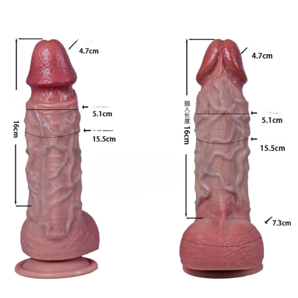 Duke Realistic Veined Silicone Vibrating Dildo