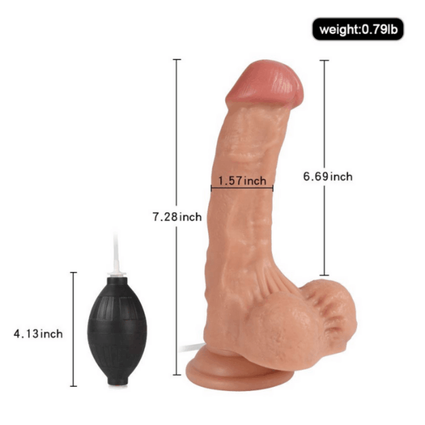 Soft Silicone Jizz Kings Ejaculating Dildo