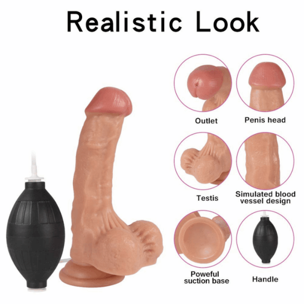 Soft Silicone Jizz Kings Ejaculating Dildo