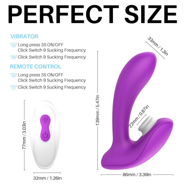 LIX Clit Sucking Vibrator Remote Controlled