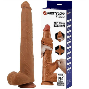 Viggo Long Super-Soft TPE Suction Dildo
