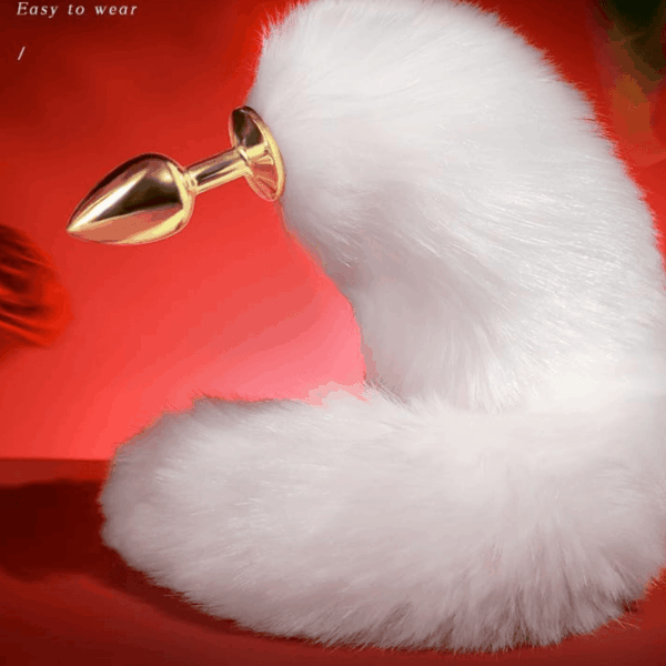 Luxury White Fox Tail Butt Plug
