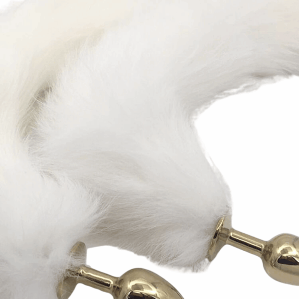 Luxury White Fox Tail Butt Plug
