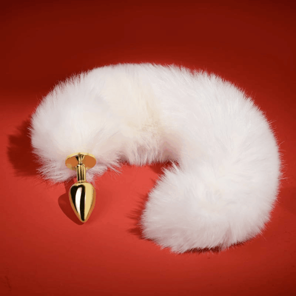 Luxury White Fox Tail Butt Plug