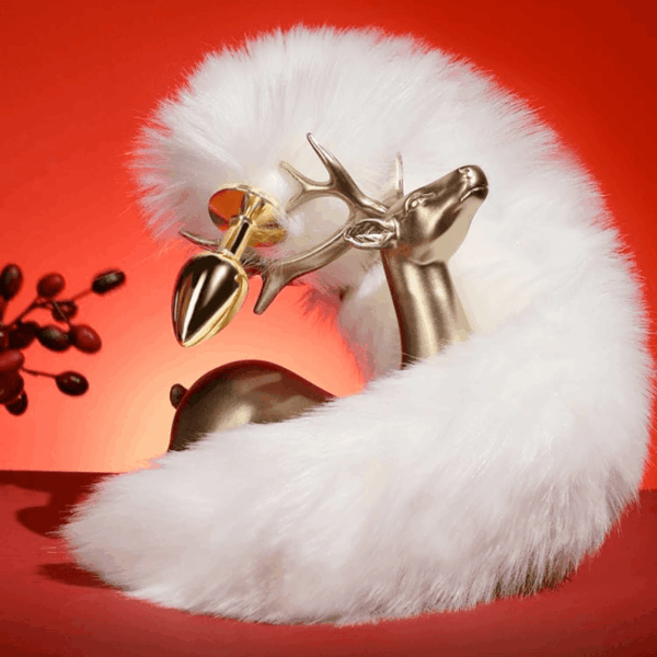 Luxury White Fox Tail Butt Plug