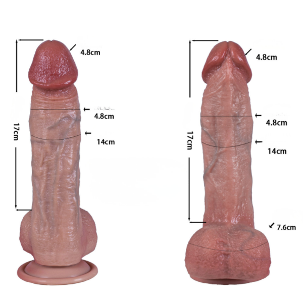 The Gentleman Realistic Silicone Dildo – Wireless Remote - Dildo Only