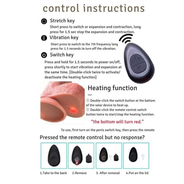 The Gentleman Realistic Silicone Dildo – Wireless Remote - Dildo Only