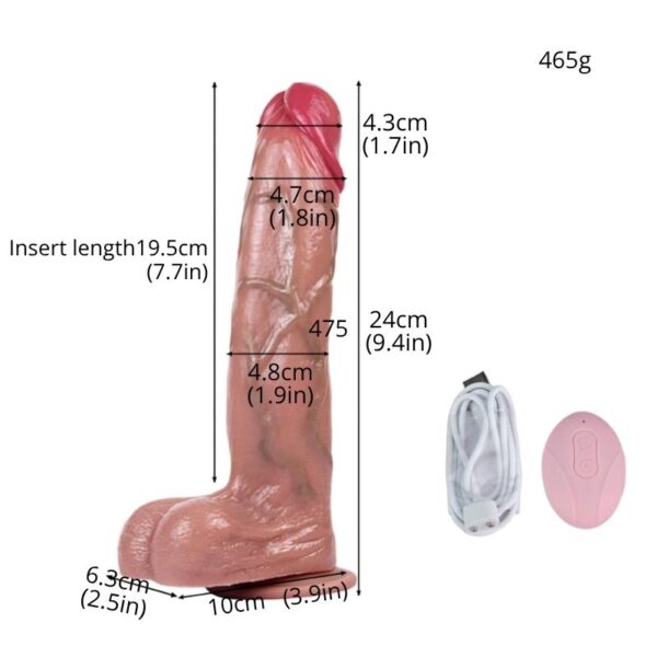 Super Soft Thrusting and Vibrating Dildo - Dildo Only