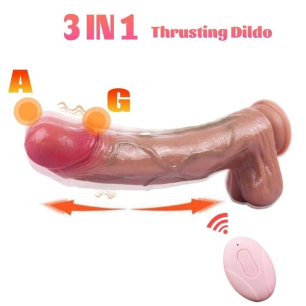 Super Soft Thrusting and Vibrating Dildo - Dildo Only