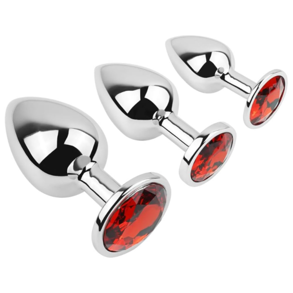 Ruby Jewel Metal Butt Plug